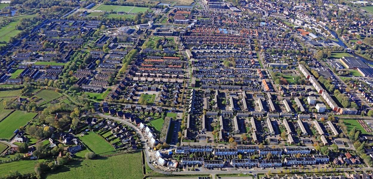 Luchtfoto van Opwierde