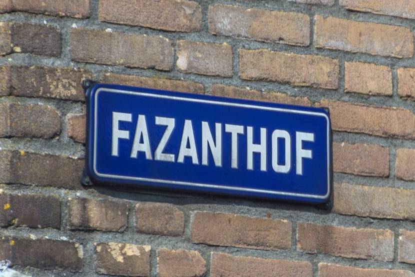 Straatnaambord Fazanthof